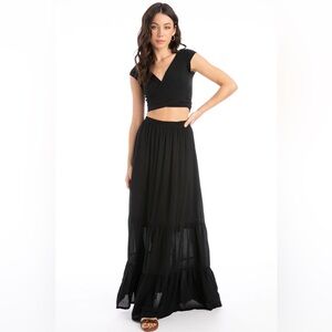 Hard Tail Two Tiered Maxi Skirt